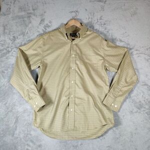 Eddie Bauer Shirt‎ Mens M Gold Relaxed Fit Button Down Wrinkle Stain Resistant